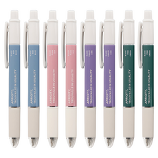 標誌性平滑 3 色圓珠筆 0.38, 印度藍+粉紅色+紫色+綠色, 2組