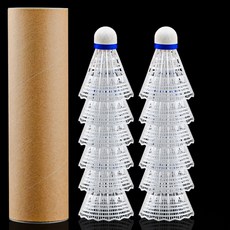 세잎클로버 안전한 나일론 베드민턴공, 화이트, 12개, 1개입