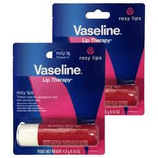 Vaseline 凡士林護唇膏 高效潤澤 保持雙唇水嫩 修護唇部肌膚 重現光澤, 玫瑰潤色, 4.8g, 2支