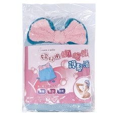百特兔寶 好好用蝴蝶結護髮浴帽 藍, 1條, 藍色
