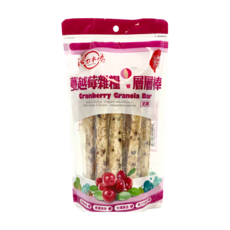 屹兆莊活力本味 蔓越莓雜糧層層棒, 180g, 1包