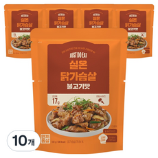 한끼통살 불고기맛 실온 닭가슴살, 10개, 100g