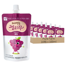 Pure Farm 蒟蒻果凍飲 葡萄風味, 10包, 100ml