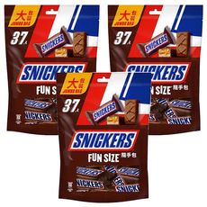 SNICKERS 士力架 花生巧克力 隨手包, 多層次有嚼勁口感, 香氣與美味完美交織, 666g, 3袋