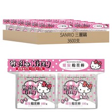 Hello Kitty 螺旋棉花棒, 100支, 36包