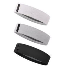 LUNAFIT 提臀深蹲彈力帶 素色3件組, 1套, 淺灰色+深灰色+黑色