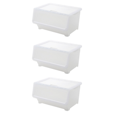 KEYWAY 聯府 里德雙開直取式整理箱 50L 1843g, Transparent, 3個