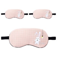 Runwave Check Animal Pack 組合睡眠面罩蝴蝶結兔子, 1入, 3個