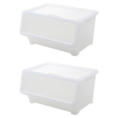 KEYWAY 聯府 里德雙開直取式整理箱 50L 1843g, Transparent, 2個