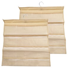 FANCY LIFE 內衣襪子收納加寬36格 整潔有序, 45 x 30 x 30, 米色, 2個