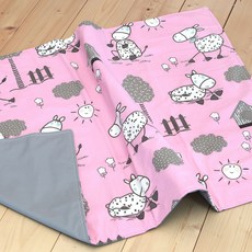 화모 순면 신생아 사계절 침대 방수패드, 핑크망아지, 1개