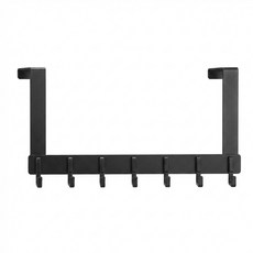 WE CHAMP 太空鋁短版門後掛架7勾 WCB-018, 1個, 黑色