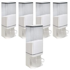 윈프라이스 월마운트 벽걸이 세제 디스펜서 1500ml, 화이트, 5개