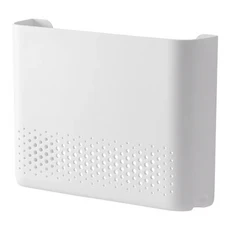 懶角落 壁掛路由器收納盒 小號 白色 節省空間 居家整潔, 1個