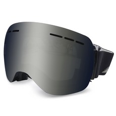 FANTON 成人用可戴眼鏡鏡面護目鏡 SK9RS, 煙灰色