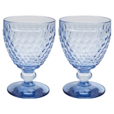 Villeroy&Boch 波士頓 高腳杯 310ml, 2個, 藍色