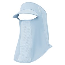AREX SPORT 高爾夫防曬面罩親膚冰絲網眼護臉遮頸脖圍 AS-3495 天空藍 防曬透氣, 1個, 均碼(34 x 30cm)
