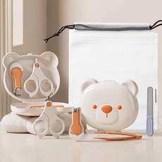 아이끌레 유아용 곰돌이 손톱깎이 5종 세트, 화이트, 1세트