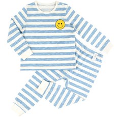 Maykids 童款笑臉竹節棉9分袖家居套裝