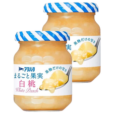 Aohata 白桃果醬 100%水果甜味 無蔗糖, 125g, 2罐