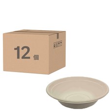 點秋香 植纖食器 碗 (350ml) - 環保餐具 湯碗 飯碗, 12個, 1組