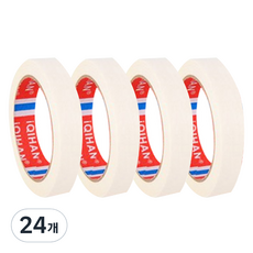 다다 마스킹 종이테이프 25mm x 15m, 화이트, 24개