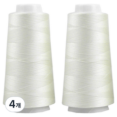 UNIQUE Premium OWL Coresa 45支2股縫紉線, 2 象牙白, 4個