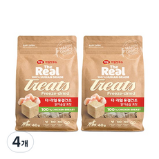 하림펫푸드 강아지 더 리얼 동결건조 트릿, 닭가슴살, 40g, 4개
