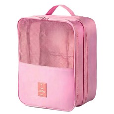 旅行收納鞋袋 輕巧方便 出差旅行/健身運動都適用, 30 x 21 x 11cm, 粉色
