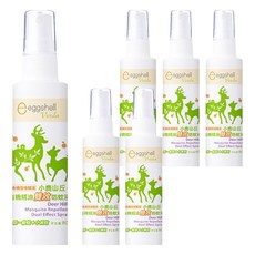 eggshell Verda 小鹿山丘 有機精油雙效防蚊液, 80g, 6瓶
