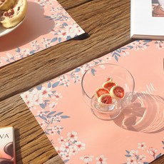 walgadaks 快樂日子花朵紙餐墊16入, Peach, 410*275mm