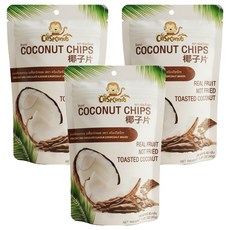 Crispconut 猴子 椰子脆片 巧克力味, 40g, 3包
