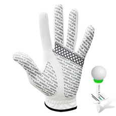 808GOLF Doping防滑高爾夫手套 左手用 + 高爾夫球座組, 混色(手套) + 綠色(球座), 1組