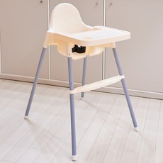 PaPa 高度可調腳踏板幼兒用高腳椅, 米奶油色