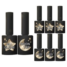 Jinbi Pochit Mirror Powder 專屬 Top Gel 11ml + Clear Gel 11ml, 混色, 4組