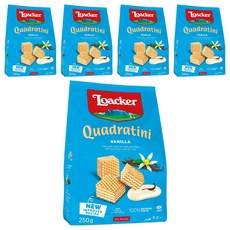 Loacker 萊佳哈斯 方角哈斯餅 香草口味, 250g, 5包