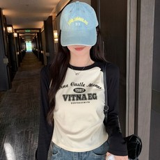 LUNA GIRL 女款 1987 拉格蘭長袖 T 恤 L25SPT010723