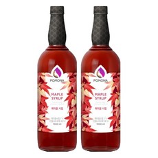 포모나 메이플 시럽 포모나 커피시럽, 1L, 2개