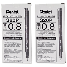 Pentel 飛龍文具 代針筆 12支, 黑色, 2盒