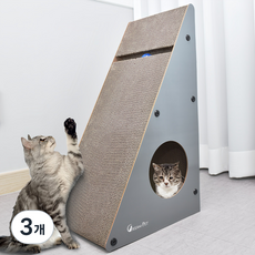크림펫 고양이 수직 스크래쳐 숨숨집, 혼합색상, 3개