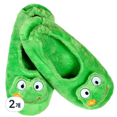 Hongdaesunhuisyap 超細纖維室內拖鞋 358, 綠色青蛙, 2個