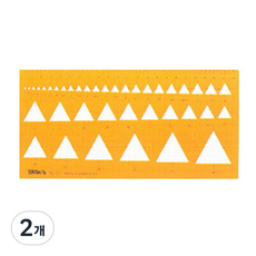 SaNKI's Sankis 三角形正規圖形模板尺 1~36mm No 107, 混合顏色, 2個