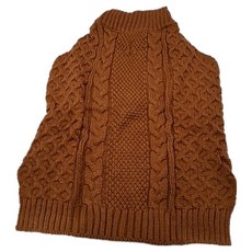 PEHOM 寵物毛衣背心(太妃橘)XL，柔軟舒適，時尚百搭，高領保暖, 1入