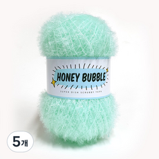 니뜨 허니버블 수세미 뜨개실 90g, 5개, 25민트