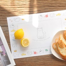 모노라이크 해피데이즈 플레이스 House cat 테이블매트, Frame, 410 x 275mm, 16개