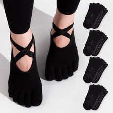 si ner socks 女性用防滑趾襪 皮拉提斯瑜珈襪 4雙組
