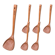 Bobson 生活大師 合木木煎 6件組 35 x 10cm, 1組, 原木色