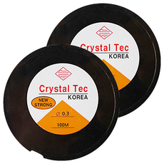 Crystal-tech 彈力繩 0.3mm x 100m, 2個, 透明