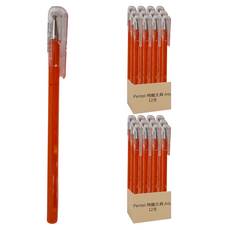 Pentel 飛龍文具 Arts K110-VFX MATTEHOP 高彩蝴蝶筆 12支裝 液體凝膠滾珠筆 1.0mm 金屬筆尖, 橙色, 2盒