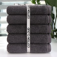 코튼클라우드 호텔수건 220g 40수, 딥그레이, 5개